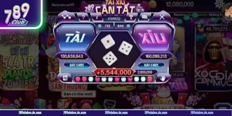 Tài xỉu tại cổng cược 789CLUB là sảnh chơi sôi động bạc tỷ.